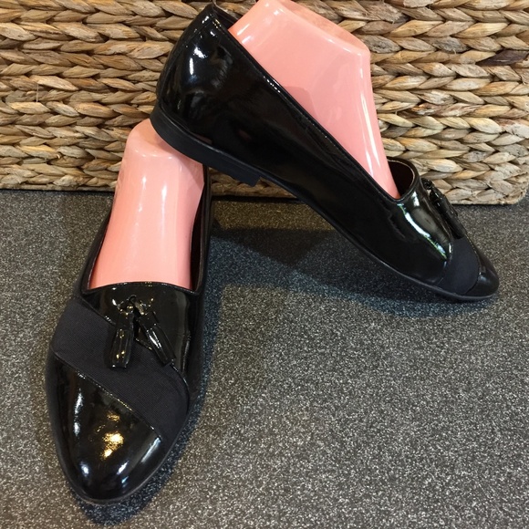 Giorgio Brutini Black Patent Flats - Picture 1 of 16